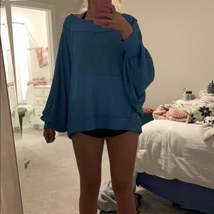 Free People Blue Top